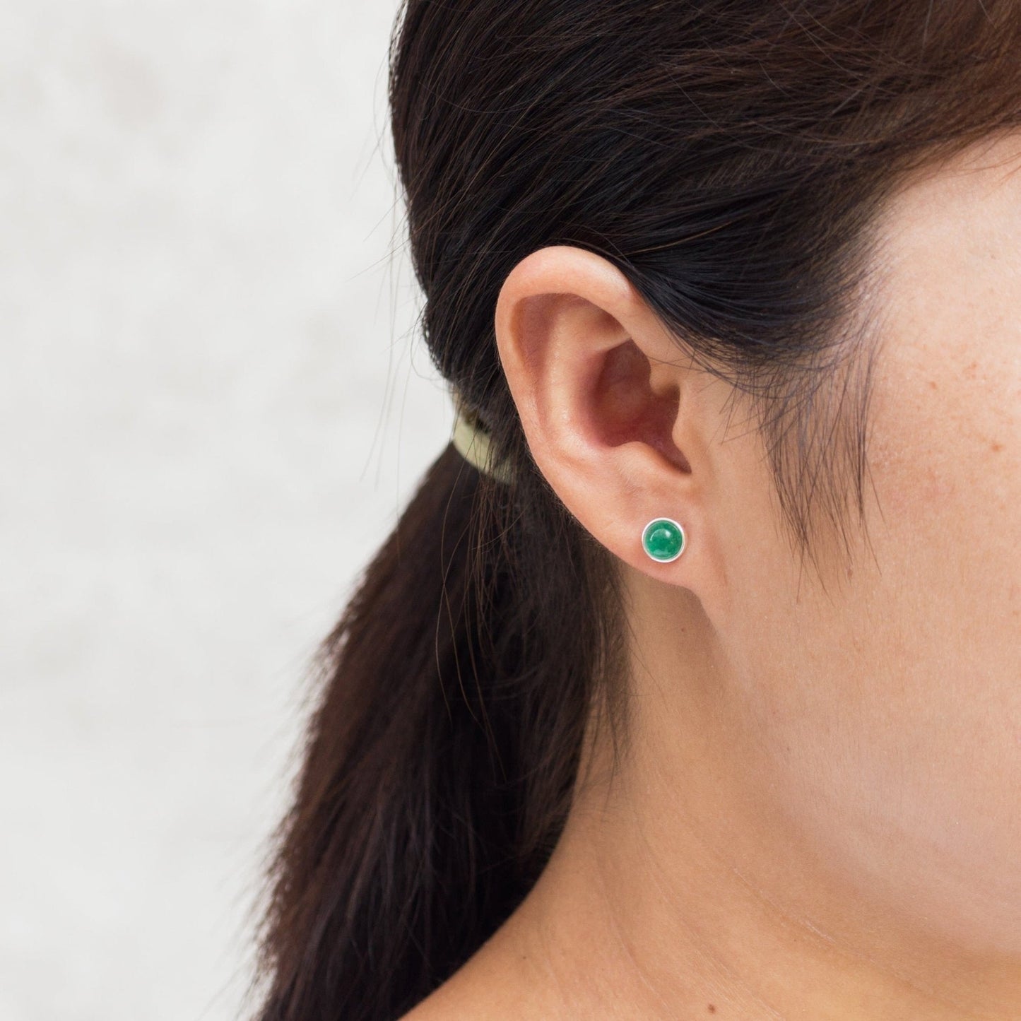 Green Aventurine Stud Earrings