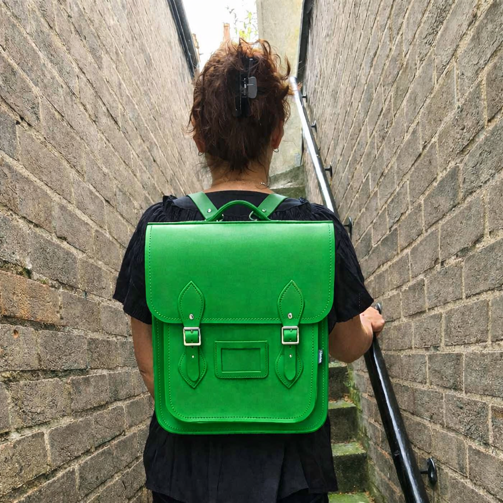 Sac à dos de ville en cuir fait main - Vert