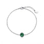 Green Crystal Anklet Created with Zircondia® Crystals
