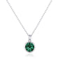 Green Crystal Necklace Created with Zircondia® Crystals