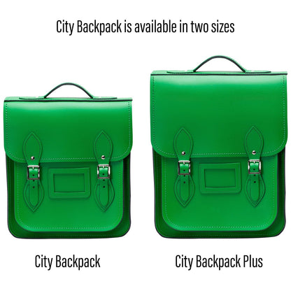 Sac à dos de ville en cuir fait main - Vert