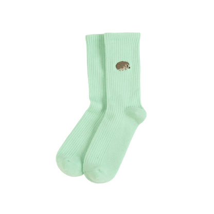 Chaussettes côtelées en bambou "Sauvez le hérisson"
