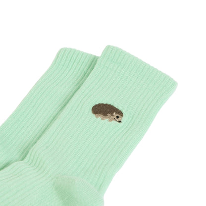 Chaussettes côtelées en bambou "Sauvez le hérisson"