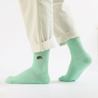 Chaussettes côtelées en bambou "Sauvez le hérisson"