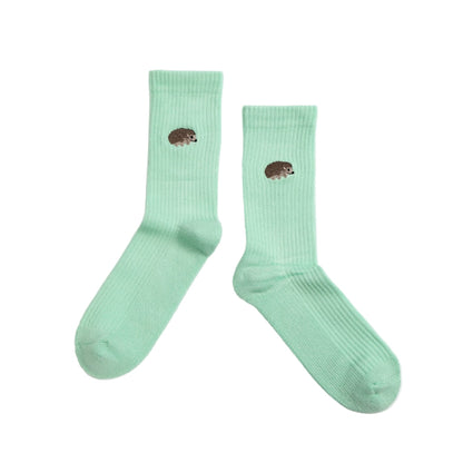 Chaussettes côtelées en bambou "Sauvez le hérisson"
