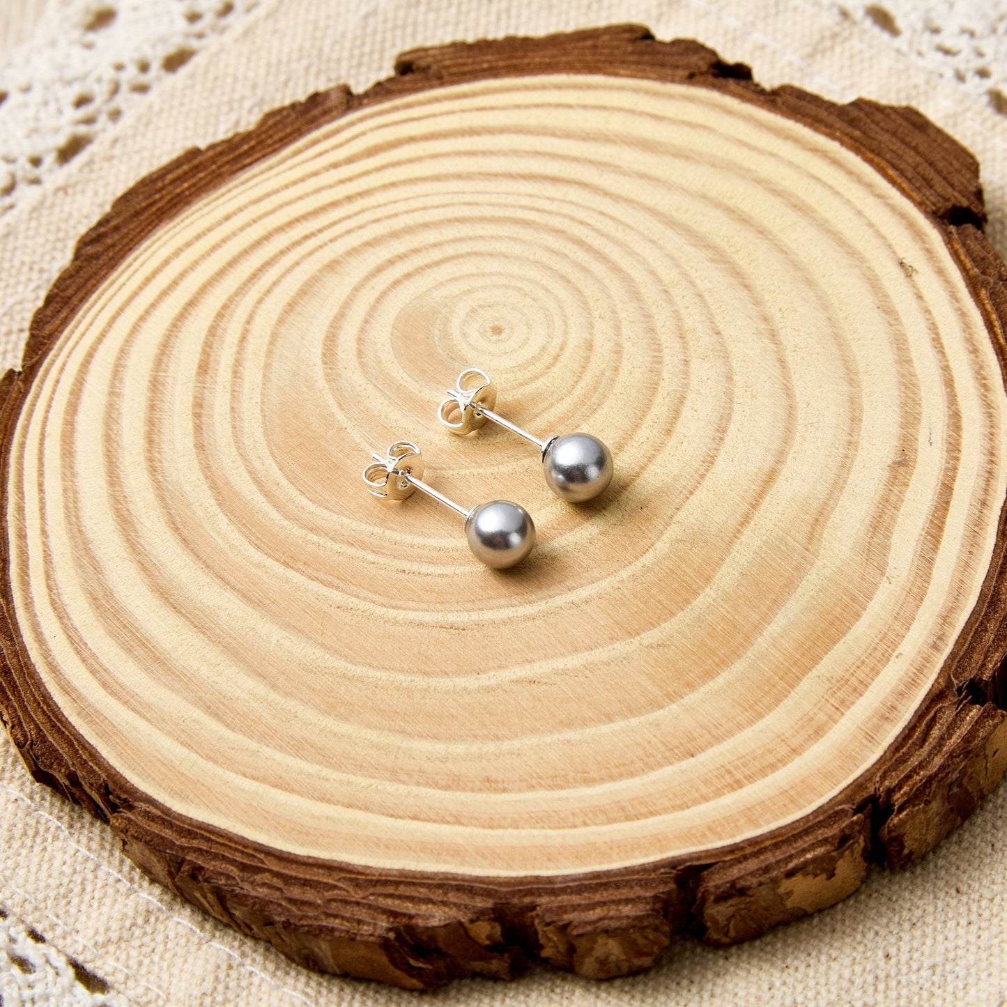 Grey Shell Pearl Earrings