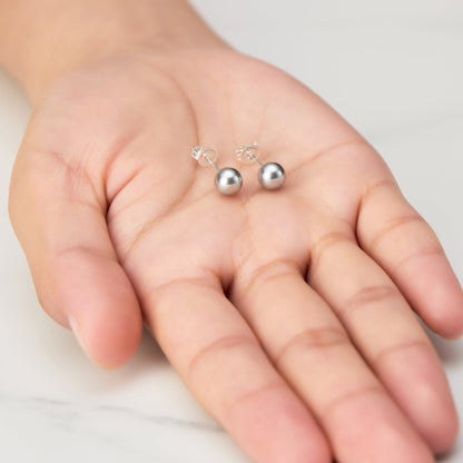 Grey Shell Pearl Earrings