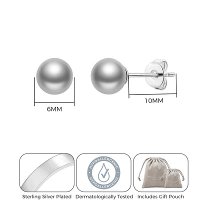 Grey Shell Pearl Earrings