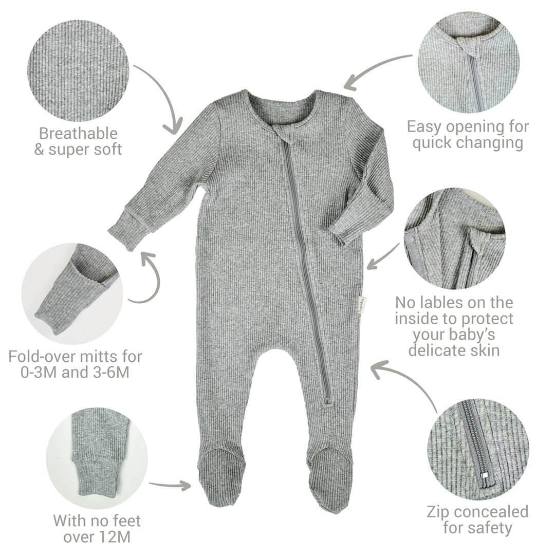 Black Zip Sleepsuit