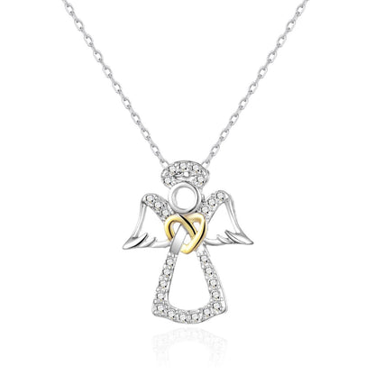Guardian Angel Necklace Created with Zircondia® Crystals