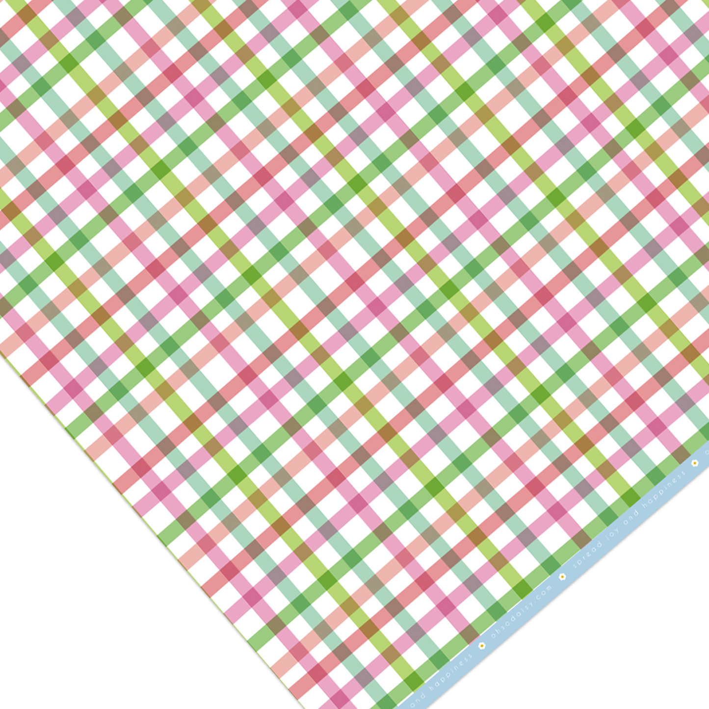 COTTAGE CHECK GIFT WRAP SHEET