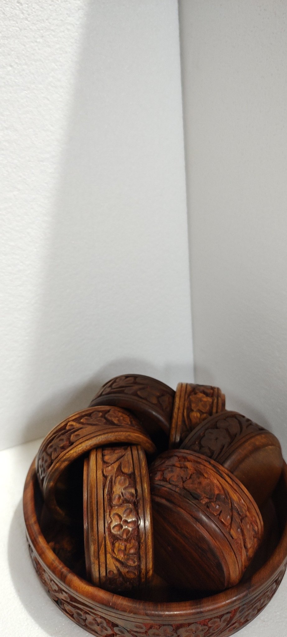 Hand crafted sasswood 6 bowels set dessert tray