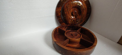 Hand crafted sasswood salad / dry fruit serving tray