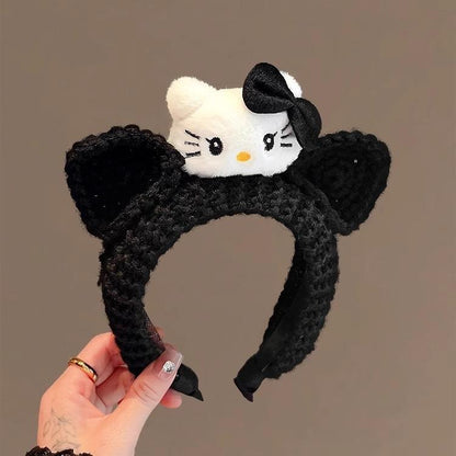 Handmade Cute Hello Kitty Knit Hair Headband