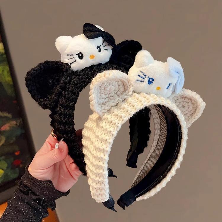 Handmade Cute Hello Kitty Knit Hair Headband