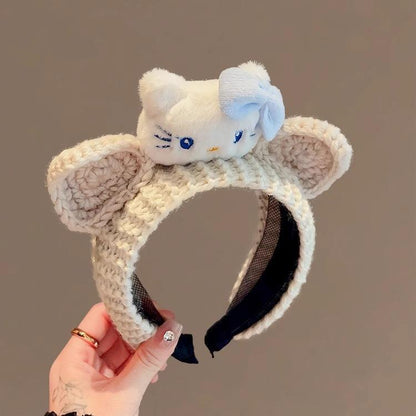 Handmade Cute Hello Kitty Knit Hair Headband