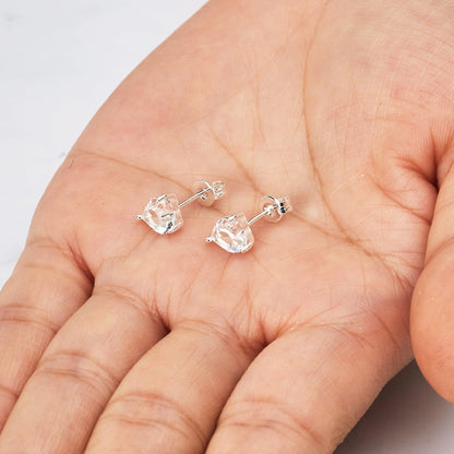 Heart Earrings Created with Zircondia® Crystals