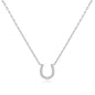 Horseshoe Necklace Created with Zircondia® Crystals