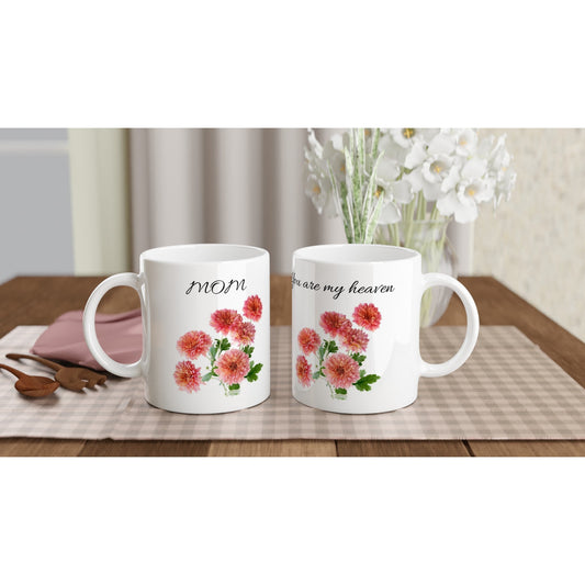 Hstrends 11oz Floral  MOM you are my heaven Ceramic Mug