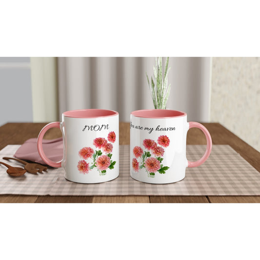Hstrends 11oz Floral  MOM you are my heaven Ceramic Mug