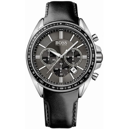 Hugo Boss Men's Watch Chronograph Black Driver Leather HB1513085