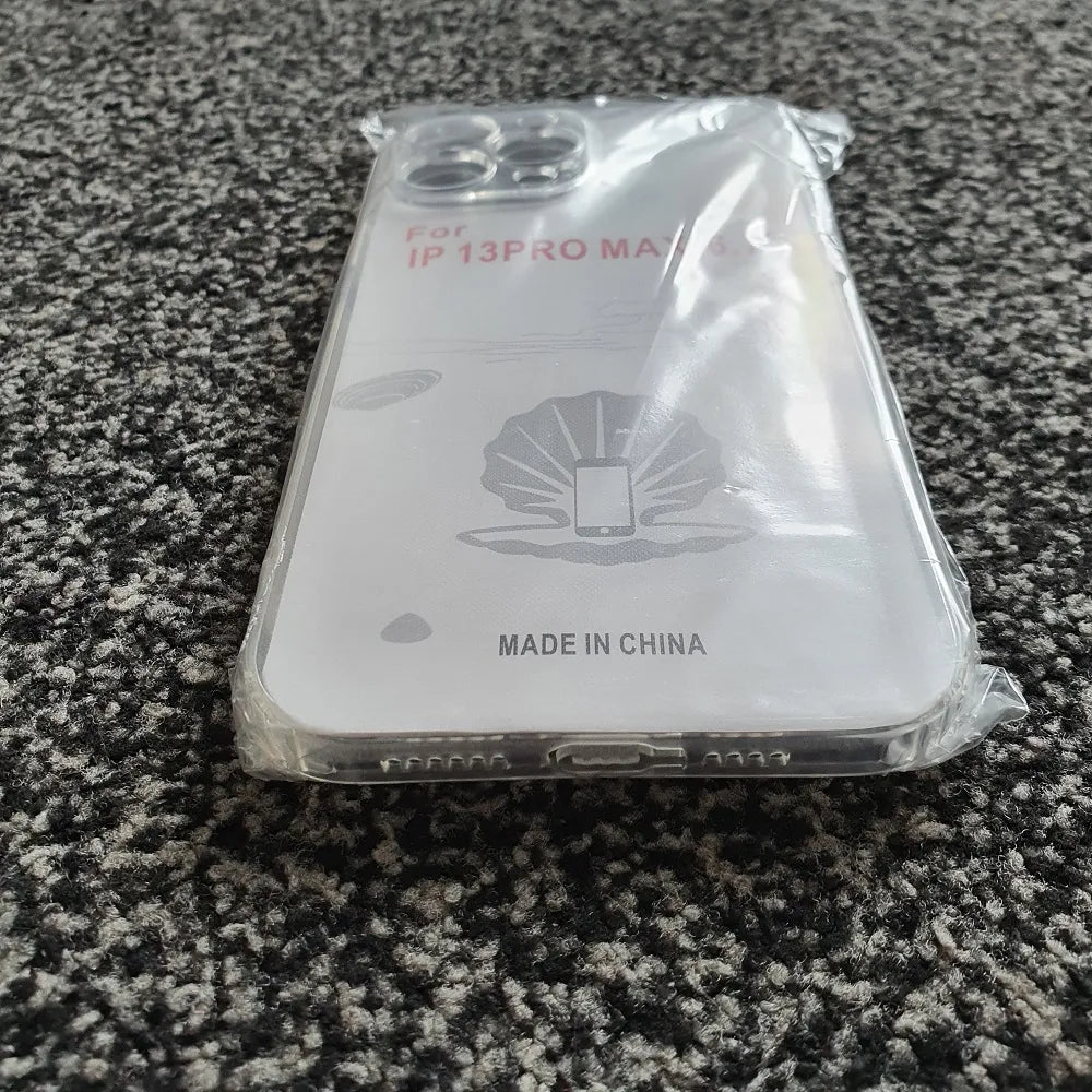 Soft TPU Clear Case with Dust Plug - For iPhone 13 Pro Max