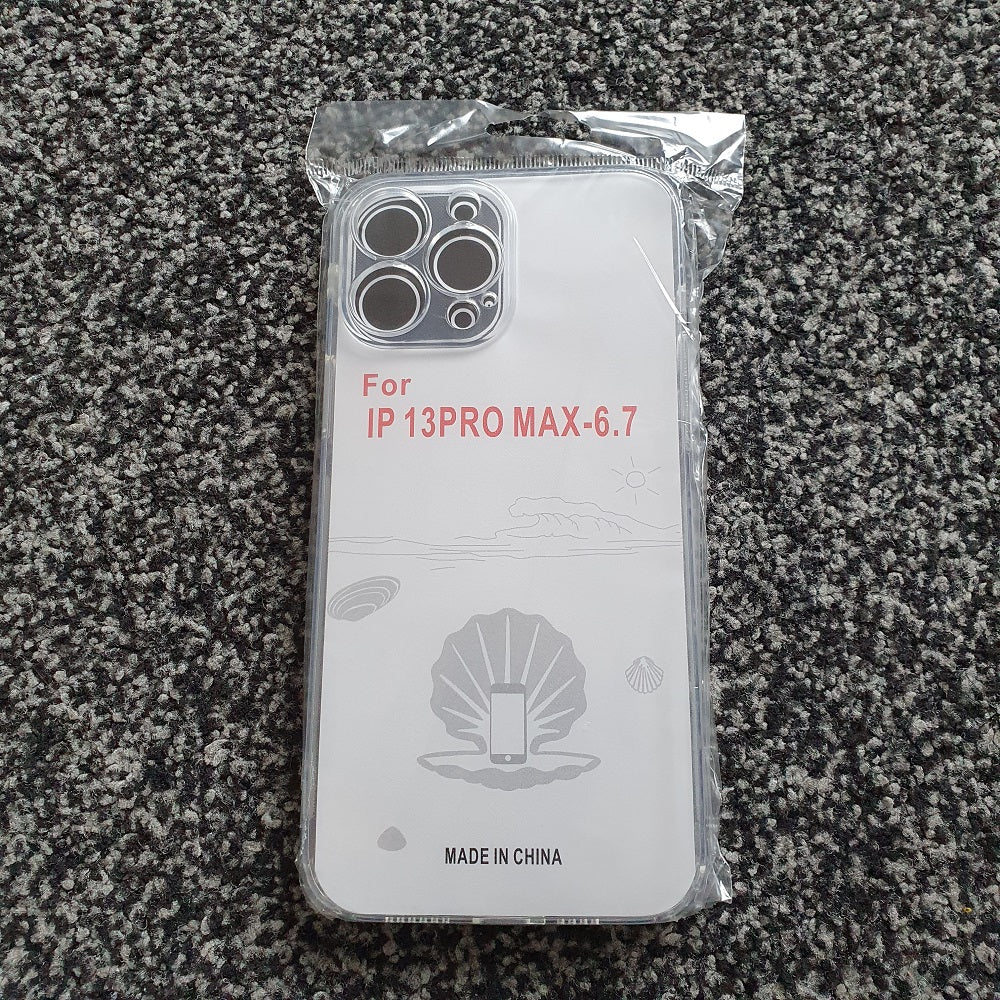 Soft TPU Clear Case with Dust Plug - For iPhone 13 Pro Max