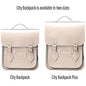 Handmade Leather City Backpack - Iced Coffee