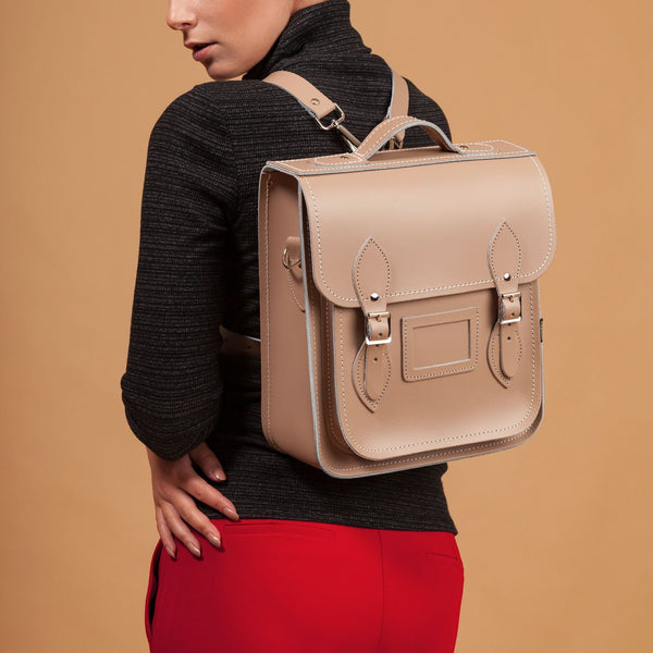 Sac à dos de ville en cuir fait main - Café glacé