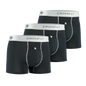 3-Pack: IKON X Men's 3" Trunks - Black/Silver