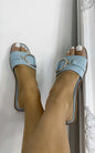 Tongs à détail doré