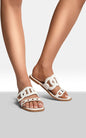 Comfortable Flat Sandals with Double Leather Chain For Women