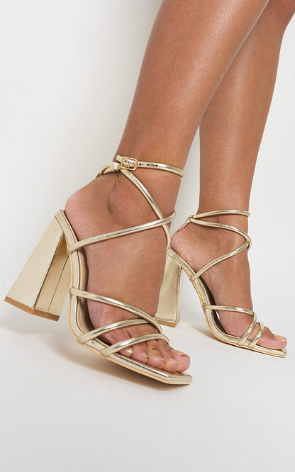 Sandales à brides imprimé léopard à talons carrés