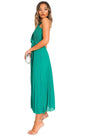 Pleated Crossover Maxi Dress Form Women