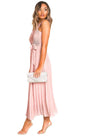 Pleated Crossover Maxi Dress Form Women
