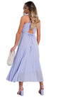 Pleated Crossover Maxi Dress Form Women