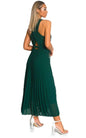 Pleated Crossover Maxi Dress Form Women
