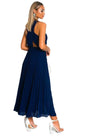 Pleated Crossover Maxi Dress Form Women