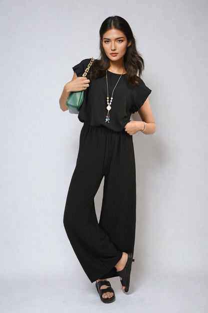 Oversized Top and Wide Leg Trousers Co-ord Set
