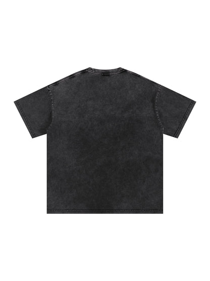 Snow Washed Oversized Cotton T-Shirt