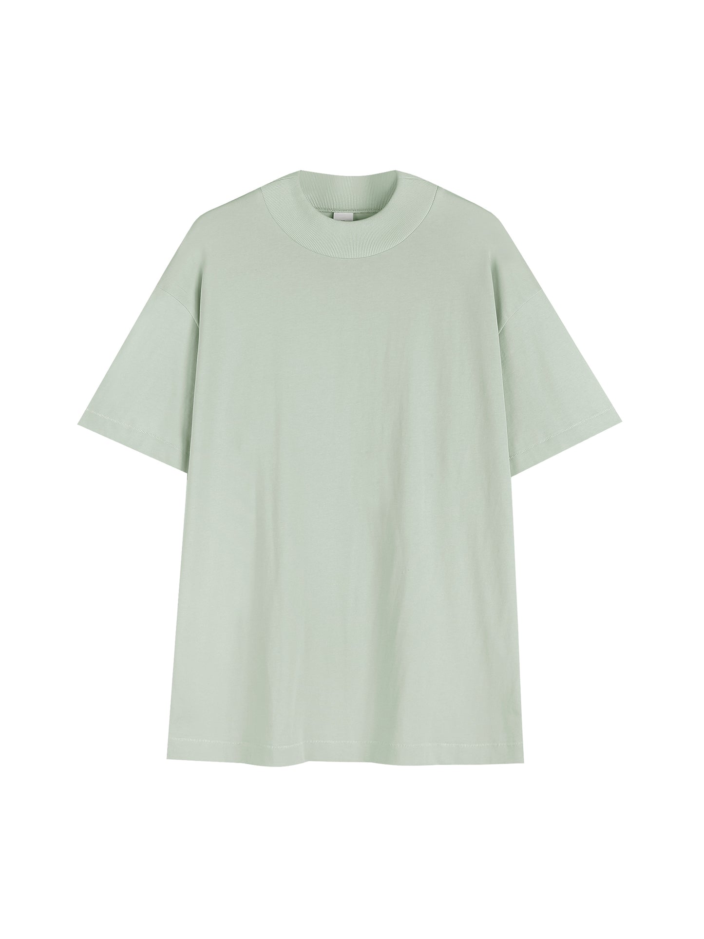 Essential Cotton T-Shirt mock neck