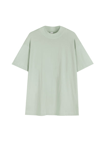 Essential Cotton T-Shirt mock neck
