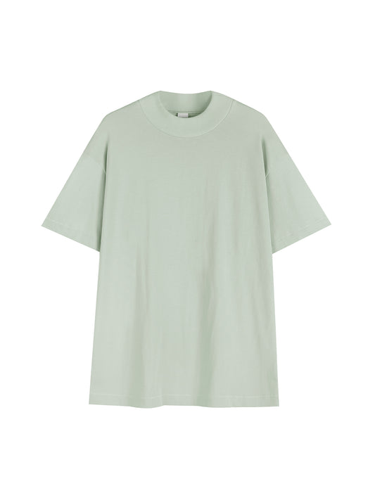Essential Cotton T-Shirt mock neck