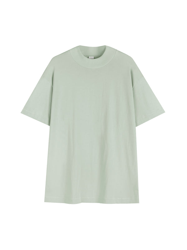 Essential Cotton T-Shirt mock neck
