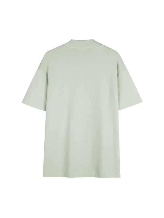 Essential Cotton T-Shirt mock neck