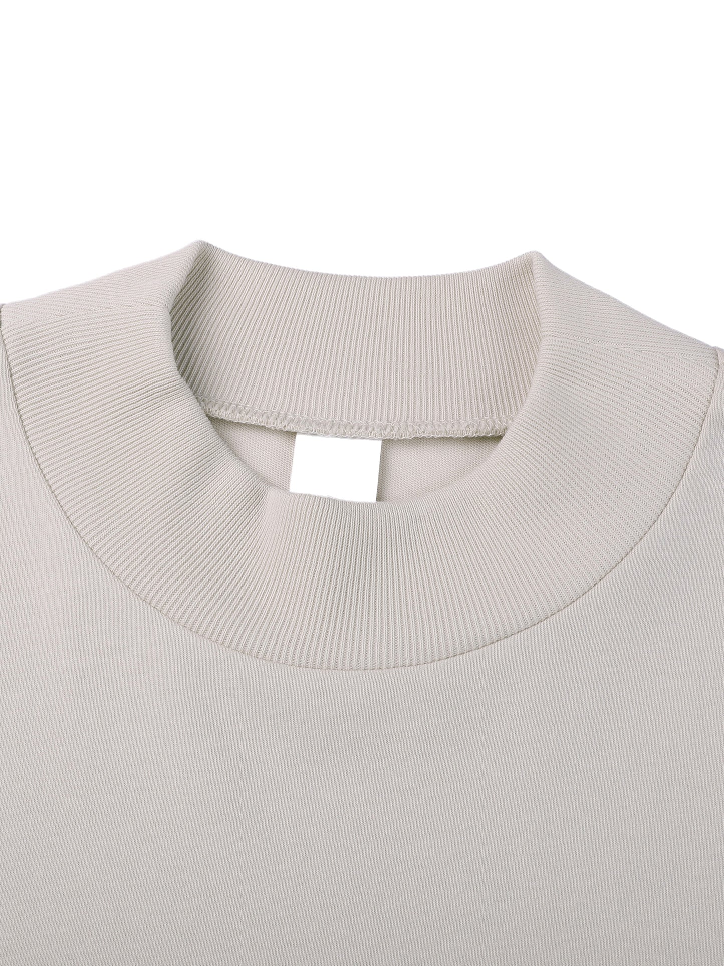 Essential Cotton T-Shirt mock neck