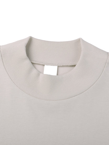 Essential Cotton T-Shirt mock neck