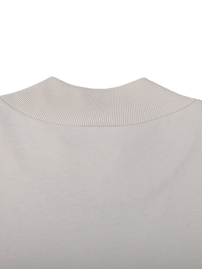 Essential Cotton T-Shirt mock neck