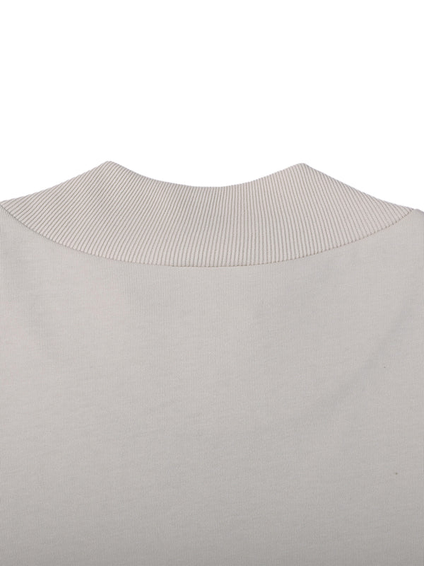 Essential Cotton T-Shirt mock neck