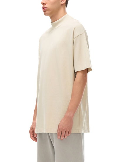 Essential Cotton T-Shirt mock neck